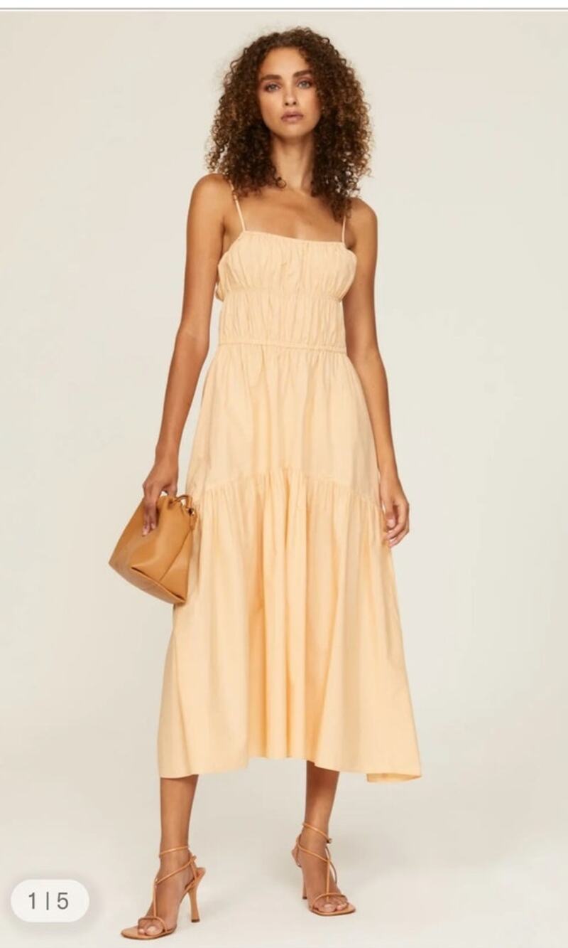 Vince Tie Back Peach Cami Dress NWT Size L